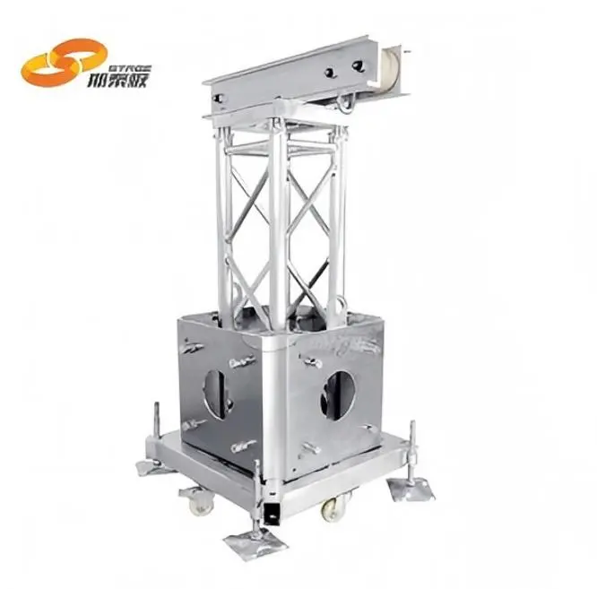 Ground-support truss tower system for temporary rigging, ideal for venues without fixed overhead infrastructure.
