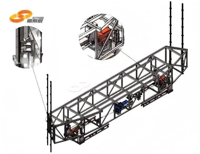 Technical diagram of understage machinery layout Technical diagram of understage machinery layout