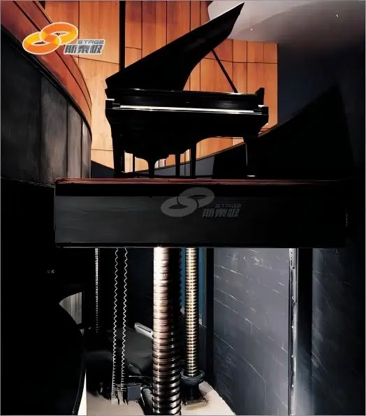 Hydraulic systems deliver powerful lifting capacity for heavy-duty stage applications.